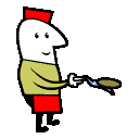 Gif animé Chandeleur crêpes homme